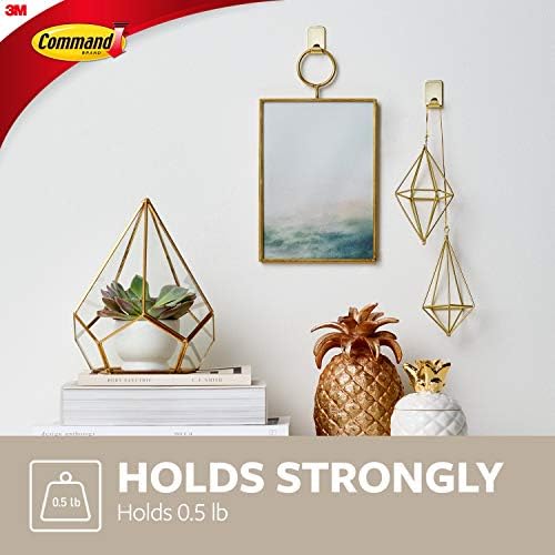 Command Small Metallic Wall Hooks, Total 16 Hooks - Image 3