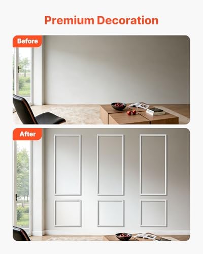 VEVOR Wall Molding 3 Pack, Wainscoting Panels Kit, Lightweight Paintable - Image 3