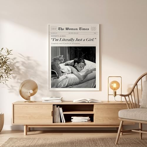 Trendy Newspaper Wall Art 24x36in White Framed Fashion Black and White Decor - Image 2