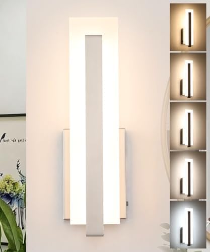 Tipace Hardwired Brushed Nickel Modern LED Wall Sconces Indoor Wall Lights by Tipace