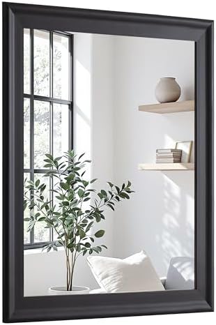 Black 30 x 40 Inch Rectangle Vanity Wall Mirror by WIOWUR