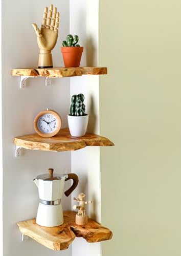 Pinkunn 3 Pcs Corner Floating Shelves - Image 4