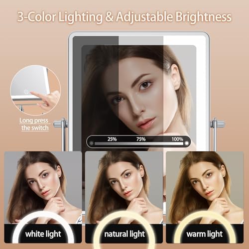 FASCINATE 8.7" 5000mAh Rechargeable Wall Mounted Makeup Mirror - Image 5
