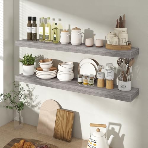 Acovy 36 Inch Floating Shelves for Wall 2 Pack, Wall Mounted Floating Shelf - Image 2