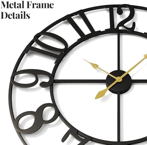 Cuspin 24 Inch Wall Clock for Living Room Decor - Image 4