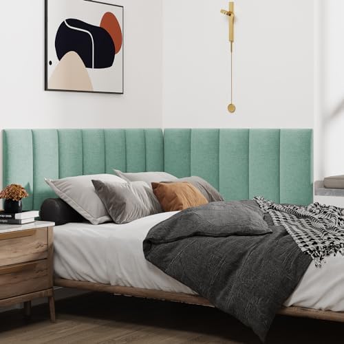 IFNOW Wall Mounted Headboard, Peel and Stick Panels, Grass Green - Image 3