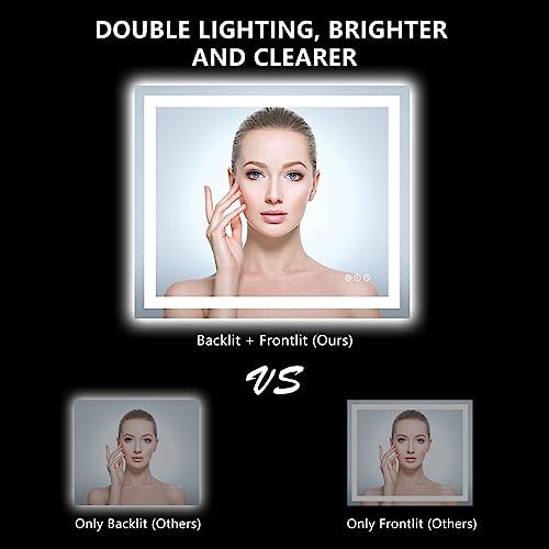 36x30 LED Bathroom Mirror with Lights, Lighted Vanity Mirror - Image 3