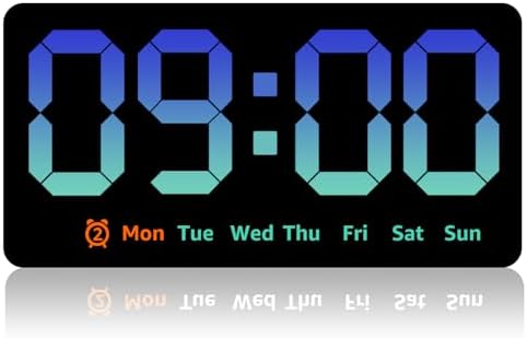 Digital Wall Clock 8.5 Inch Large Display LED Clock by NEMTMCUA