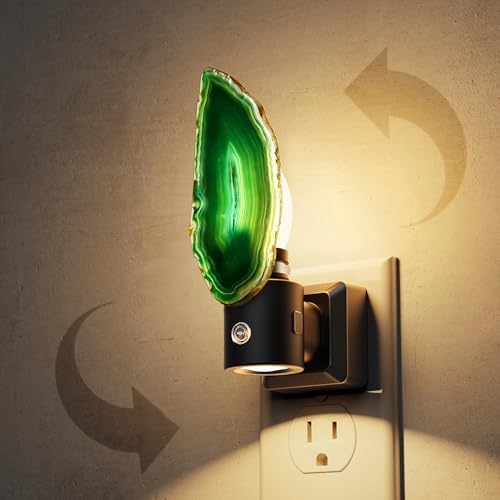 L LOHAS LED Night Lights Plug into Wall, Agate Nightlight Rotating 350° by LLOHASLED