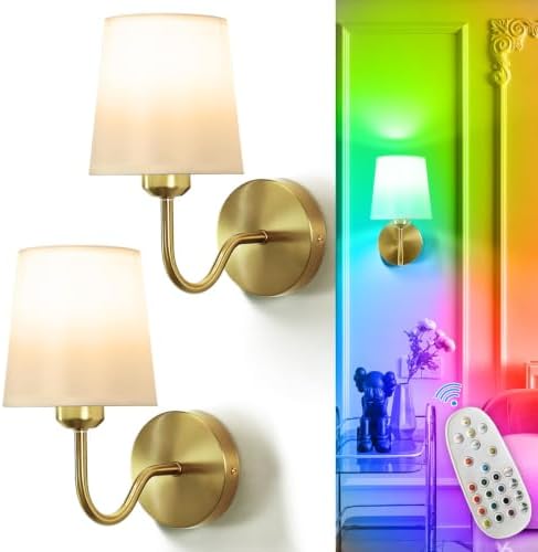 Depuley Battery Operated Wall Sconce: Set of 2 Wireless Wall Lights by Depuley
