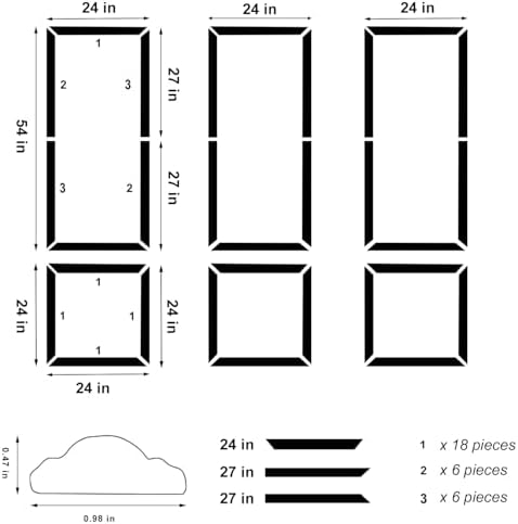 Peel and Stick Wall Molding Kit, Wainscoting Panel Accent Wall Molding Trim - Image 2