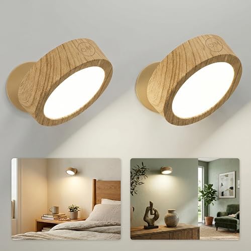EZVALO LED Wall Mounted Light, 3000mAh Rechargeable Cordless Wall Sconce by EZVALO