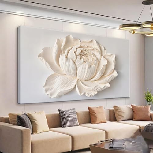 TAIJXAGSG Modern Wall Art White Flower Canvas Art Wall Decor Wall Decor Prints by TAIJXAGSG