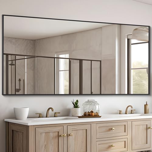 DESBING Black Bathroom Mirror for Wall, 30x60 Inch Rectangle Mirrors - Image 3