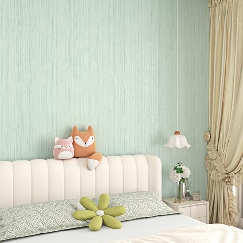 Green Grasscloth Wallpaper Textured Peel and Stick Faux Grasscloth Sage Green - Image 4