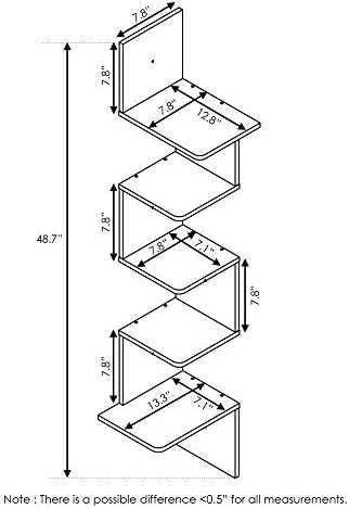 Furinno Rossi 5-Tier Corner Floating Shelves - Image 2