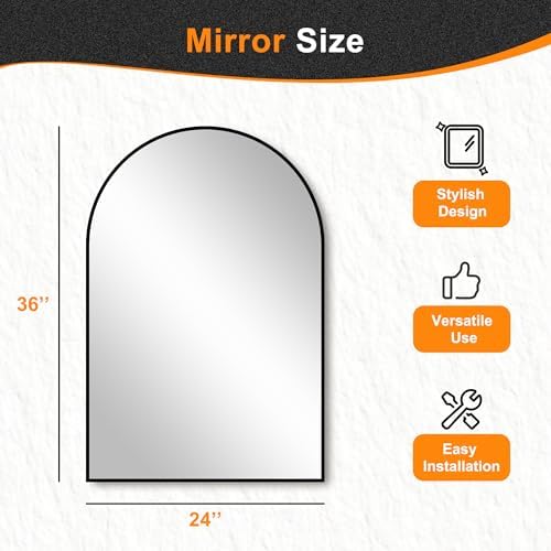 Delma Arched Bathroom Mirror - Image 5