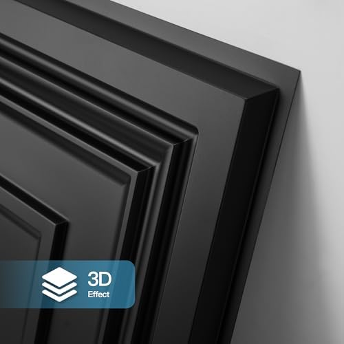 Art3d PVC Drop Ceiling Tiles 24x24 in, 48 Sq.Ft, Square Black - Image 4