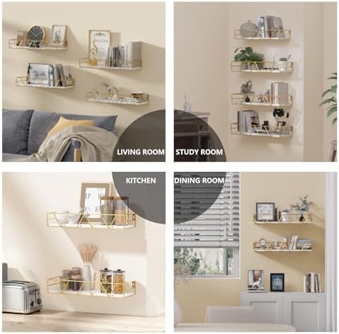 Floating Shelves Set of 4, Wood Wall Shelf, Farmhouse Shelf - Image 6