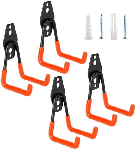 4 Pack Garage Hooks Heavy Duty by BuildSuperHomeByYourself