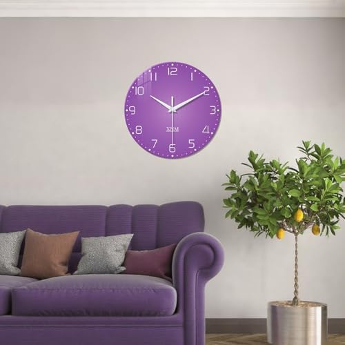 XNM Purple Wall Clock for Girls Bedroom 24 Inch - Image 5