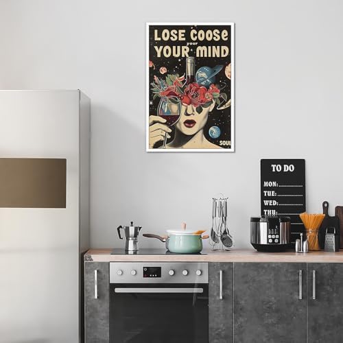 Vintage Lose Your Mind Your Coose Soul Flowers Posters Room Aesthetics Black - Image 2