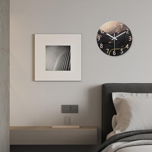 Large Glass Wall Clocks Battery Operated 16 Inch - Image 4