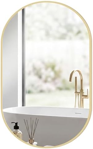 NEWBULIG 24" X 36" Oval Bathroom Mirror - Image 3