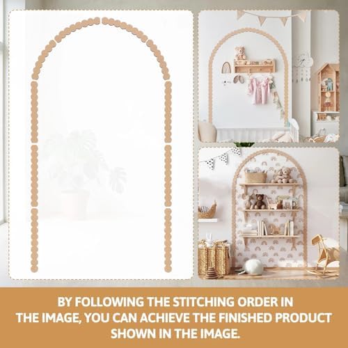 Novabright Unfinished Wood Arch Trim, 60 x 36 Inch - Image 3