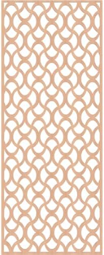 29 3/8"W x 74 3/8"H x 1/4"T Resort Decorative Fretwork Wood Wall Panels - Image 2