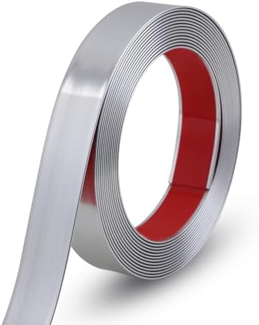 Gaahing 196.8" x 1.5" Brushed Silver Molding & Wall Trim, Flexible Peel and by Getallthemoldingtrimsyoulike