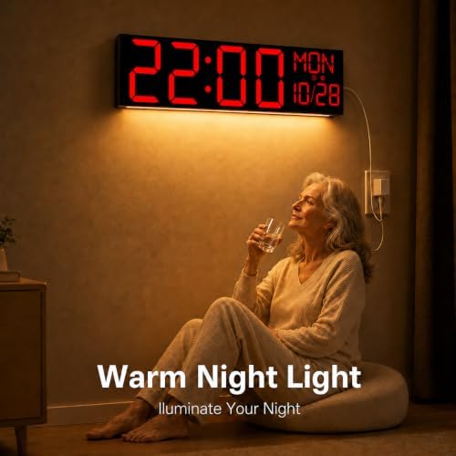 JALL 30" Extra Large Digital Wall Clock, Giant LED Display - Image 5