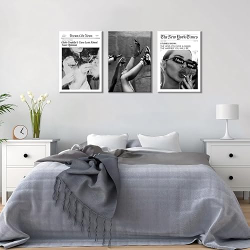 Trendy The New York Times Wall Art 12x16in Framed, Retro Trendy Cocktail Girly - Image 2