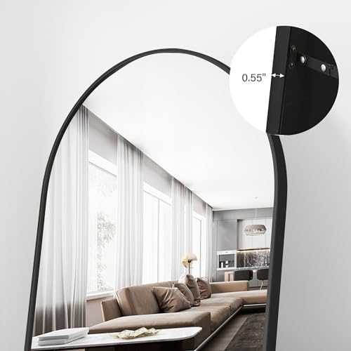 Floor Length Mirror, Wall Mounted Mirrors, Arched-Top Body Mirror - Image 4