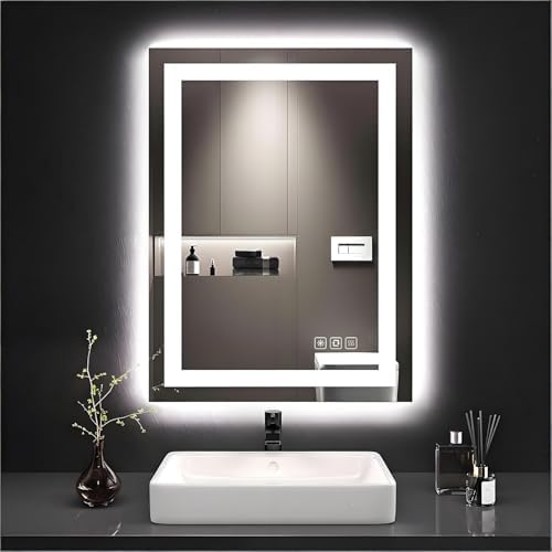 18X24 inches Rectangular LED Bathroom Mirror by APRILBOX