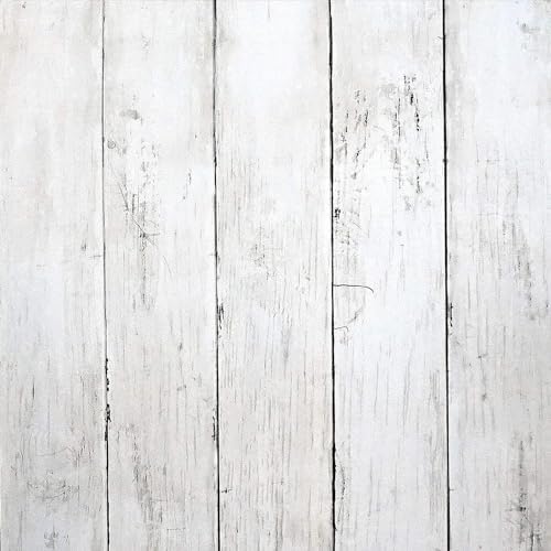 Abyssaly White Wood Shiplap Peel and Stick Wallpaper Farmhouse Wallpaper by Abyssaly