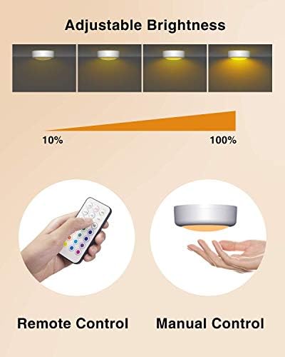 Puck Lights with Remote Control Battery Operated LED Push Lights Wireless - Image 4