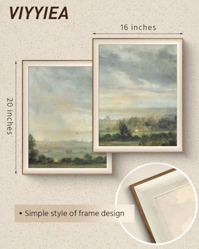 VIYYIEA Framed Impressionist Countryside Scene Wall Art Set, 16×20 Inch - Image 5