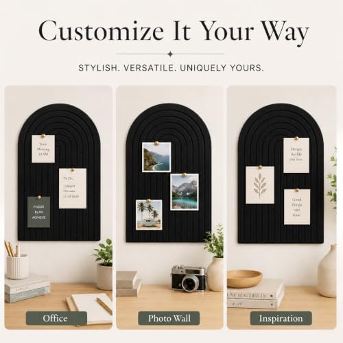 Large Arched Felt Bulletin Board, Sized 36" x 24" - Image 5