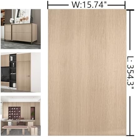 Boobest 15.74"x354.3" Light Brown Wood Grain Contact Paper Peel and Stick - Image 7