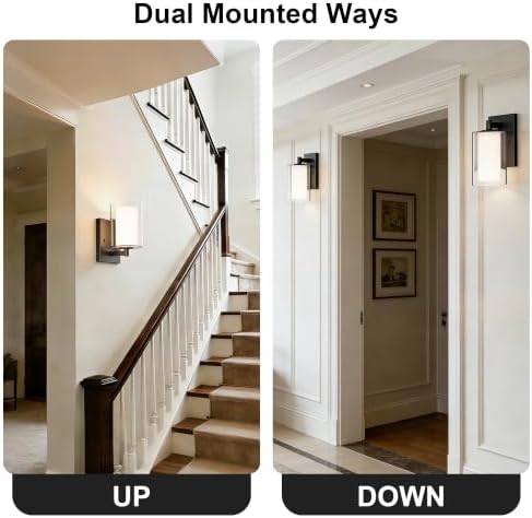Kalium Wall Sconces Set of Two, Modern Matte Black Vanity Wall Lights - Image 6