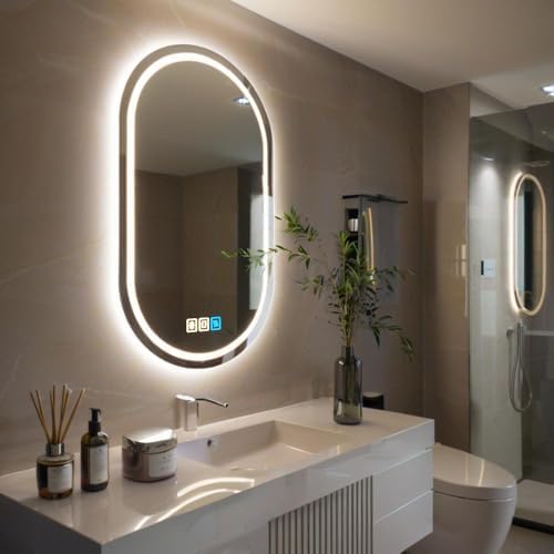 FLJ 28X36 inch Oval LED Bathroom Mirror - Image 3