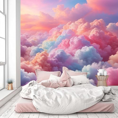 YQWDMX -Colorful Cloud Nursery Wallpaper XT23 S 100" x 65" by YQWDMX