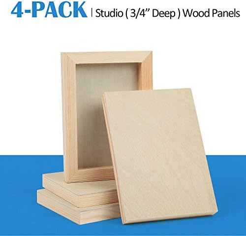 Falling in Art 4 Pack 5x7’’ Unfinished Birch Wood Panels Kit - Image 6