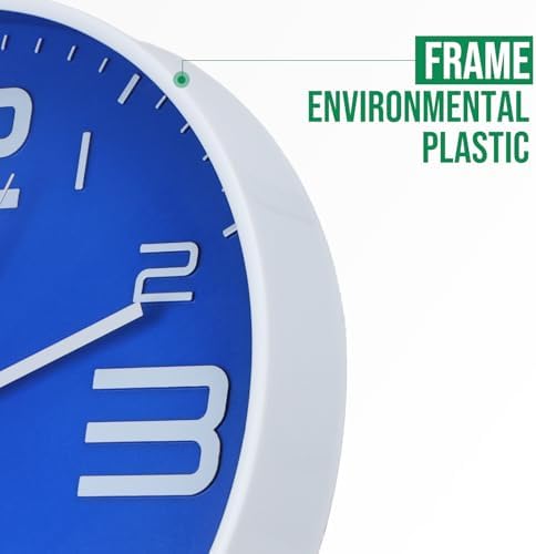 Wall Clock Modern Non-Ticking Battery Operated Wall Clocks Silent Quartz - Image 4