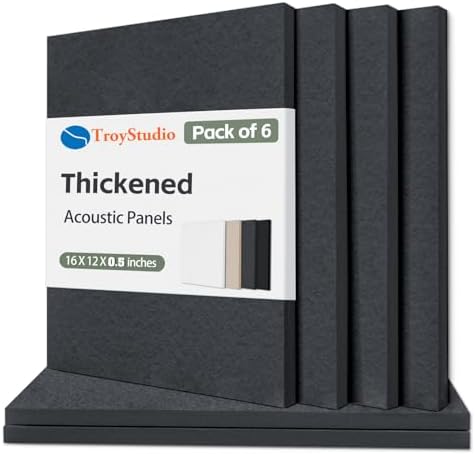 TroyStudio Thickened Acoustic Panels, Noise Reverb Echo Dampening Soundproof by TroyStudio
