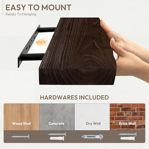 Marsmiles 36in Wood Floating Shelves - Image 6