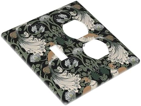 Wallplates William Morris Vintage Floral Plants And Birds 1 Toggle 1 Duplex - Image 3