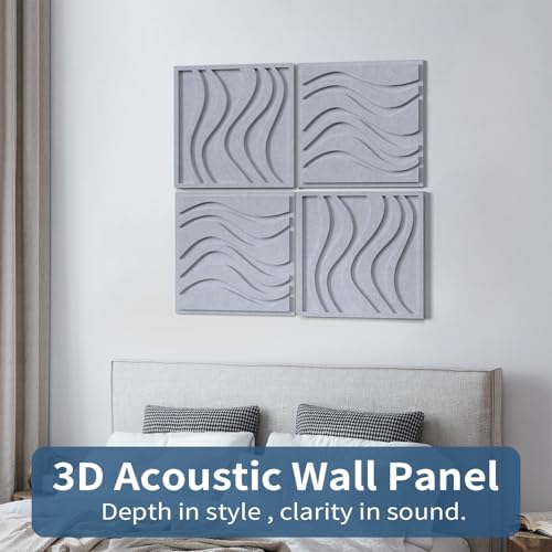 3D Decorative Felt Double-layer Acoustic Panels Wave Pattern - Image 2