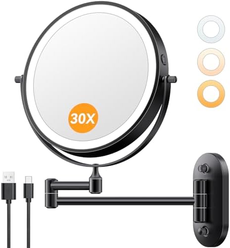Auxmir 1X/30X Wall Mounted Makeup Mirror by Auxmir